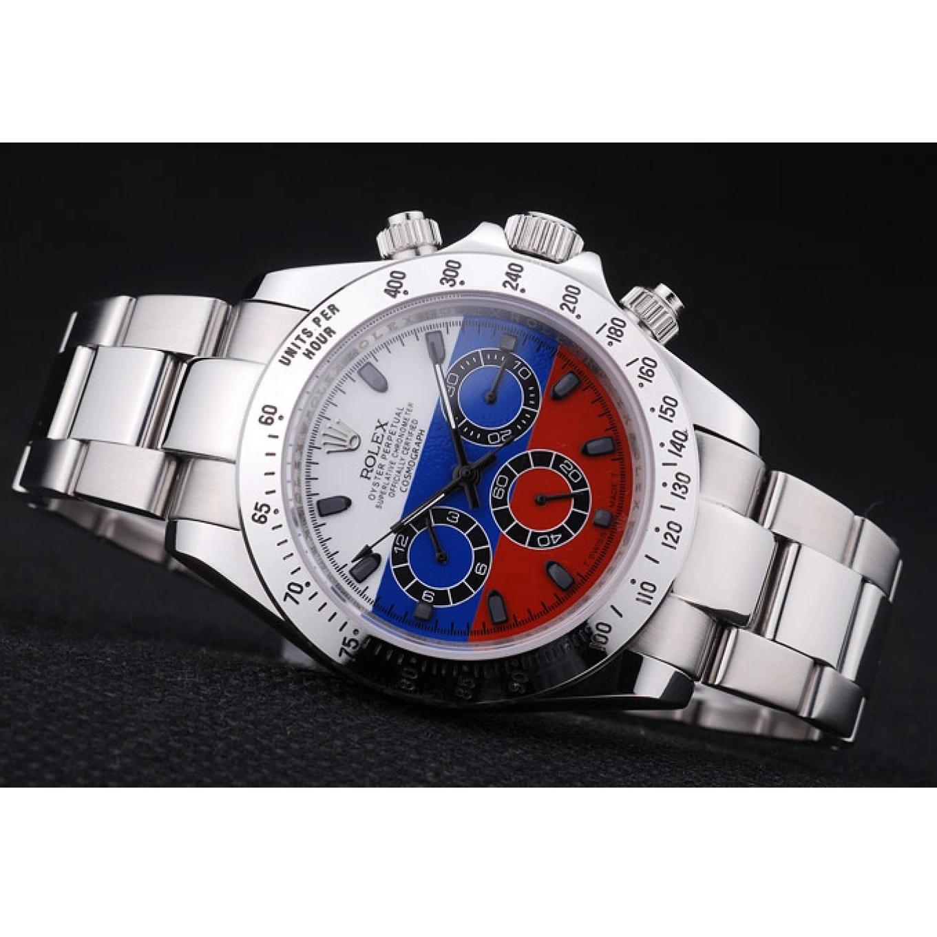 Good Copy Rolex Watches Silver Daytona Cosmograph Rolex Dial 7473 Bracelet Russian Flag 0519